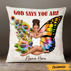 Personalized BWA Girl God Says Pillow