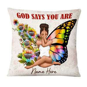 Personalized BWA Girl God Says Pillow