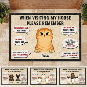 Personalized Doormat and Decorative Mat - Remember When Visiting Our House