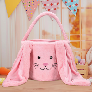 Custom Name Plush Easter Basket For Kids