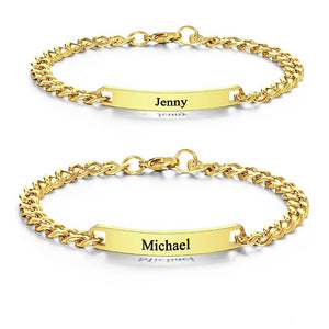 To My Man - Personalized Fashion Bracelets For Couples