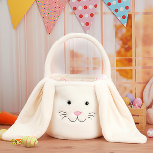 Custom Name Plush Easter Basket For Kids