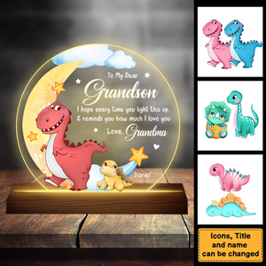 Gift For Grandson Plaque LED Lamp Night Light
