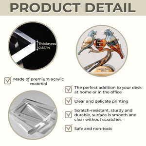 Our Marble Song - Personalized Shaped Acrylic Plaque For Couple