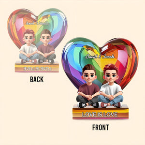 Love Is Love - Personalized LGBT Support Acrylic Plaque