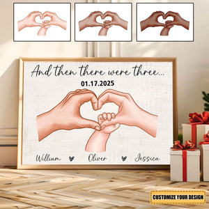 A Tribute to Love, Celebrating a Special Moment - Personalized First-Time Parents Canvas