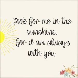 Look For Me In The Sunshine, Personalized Memorial Sun Catcher