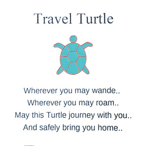Personalized Keychain, Travel Sea Turtle Keyring, Journey Good Luck Charm