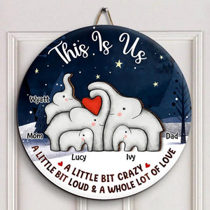 This Is Us - Personalized Custom Door Sign-Gift For Family