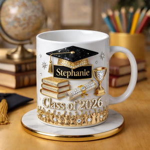 Personalized Graduation Mug Class of 2026, Senior Gift for Her Him