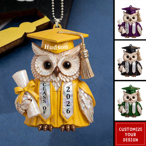 Class Of Personalized Graduation Owl, Car Hanging Ornament, Gift For Students