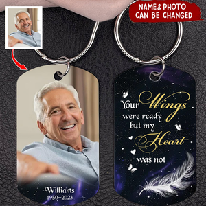 Custom Personalized Memorial Photo Aluminum Keychain - Memorial Gift Idea - If Love Could Have Saved You You Would Have Lived Forever