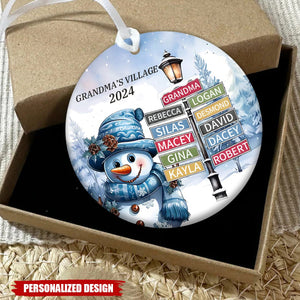 Personalized Christmas Snowman Ornaments for Grandma