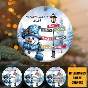 Personalized Christmas Snowman Ornaments for Grandma