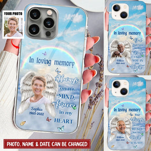 Upload Photo Family Loss In Loving Memory Rainbow Angel Wings Customized Gift Memorial Phone case