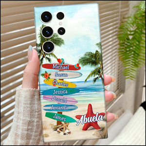 Summer Beach Star Nana Auntie Mom Colorful Kid Sign Personalized Phone Case