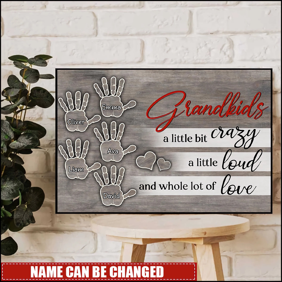 Whole lot of love-Personalized Canvas-Gift For Grandma,Nana,Grandparents