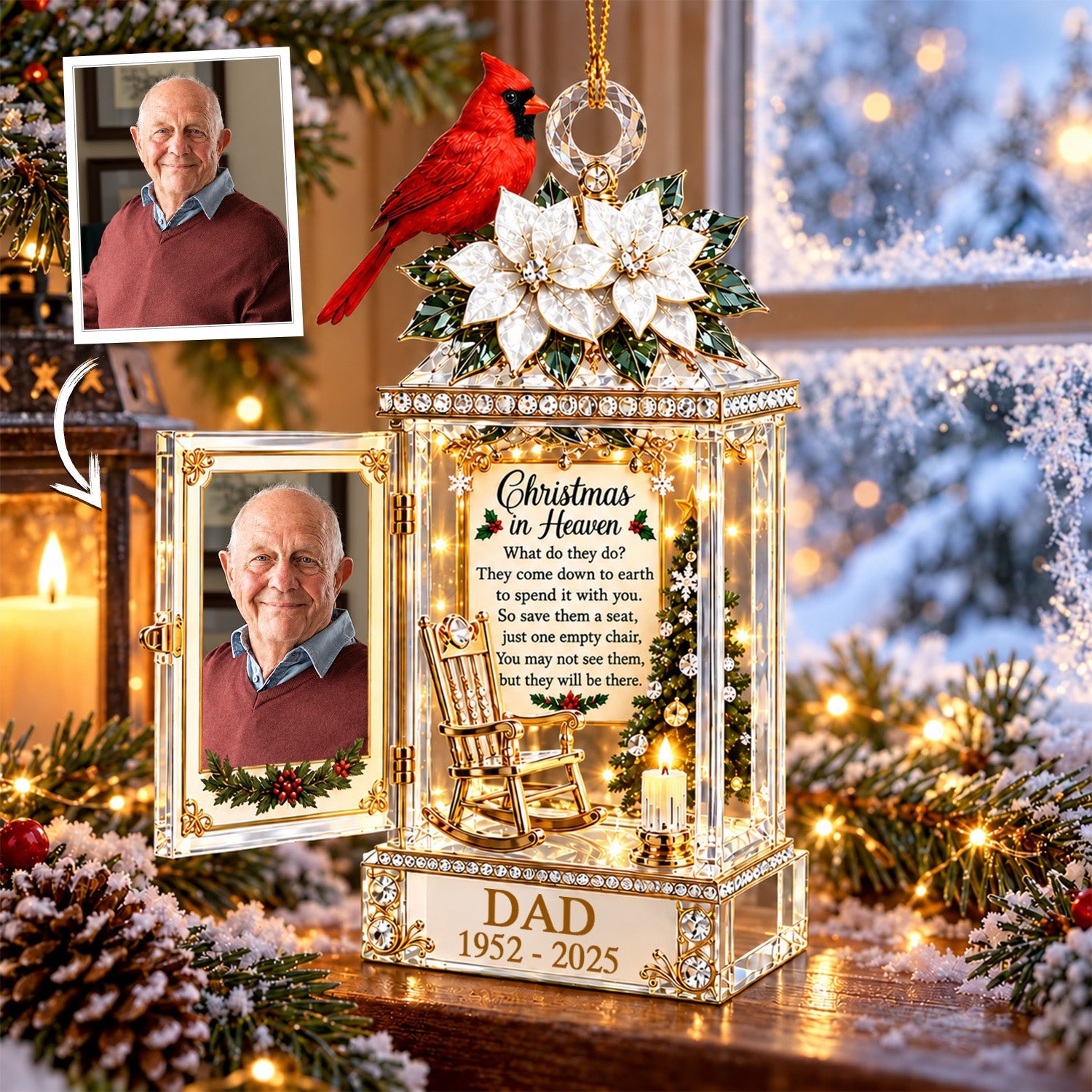 Christmas In Heaven - Personalized Memorial Ornament For Christmas