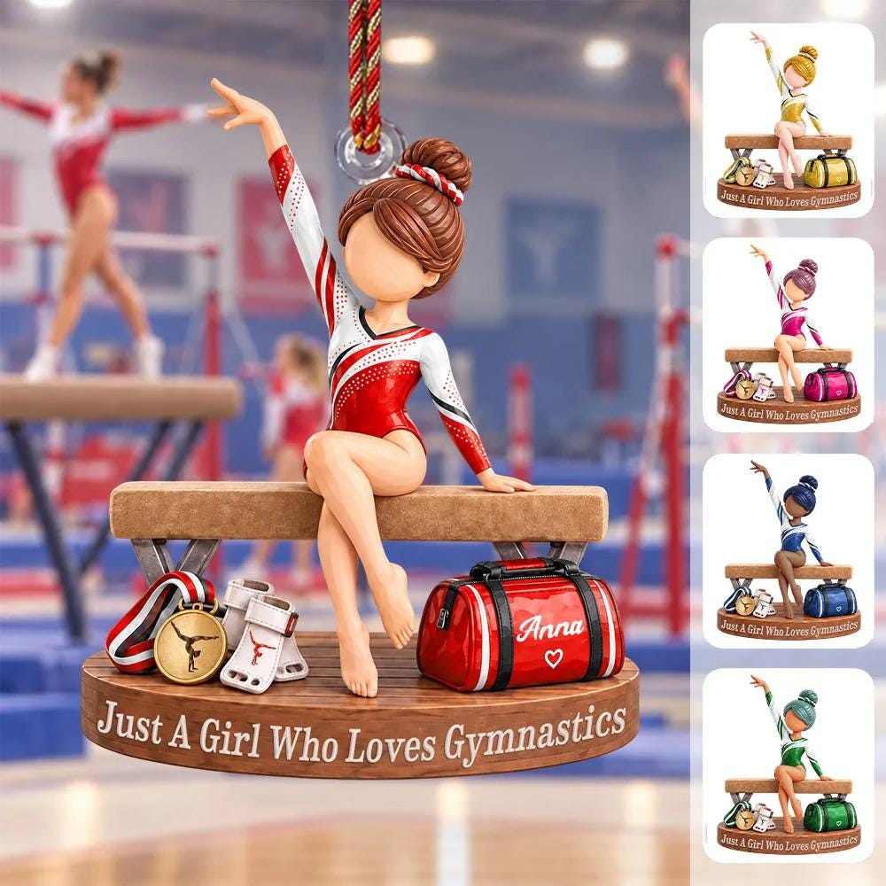 Just A Girl Who Loves Gymnastics - Personalized Gymnastics Ornament