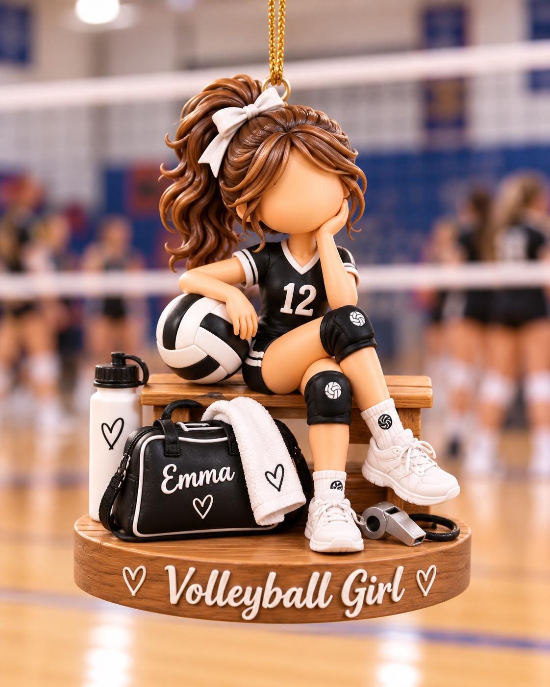 Personalized Volleyball Girl Christmas Ornament - Custom Volleyball Lover Gift