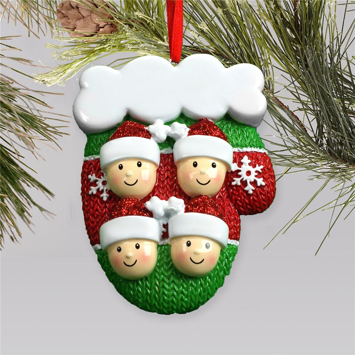 Happy Faces Christmas Name Customized Home Ornament Gift