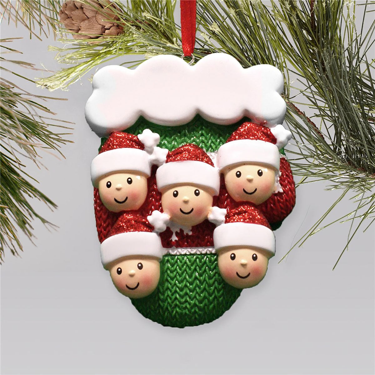 Happy Faces Christmas Name Customized Home Ornament Gift