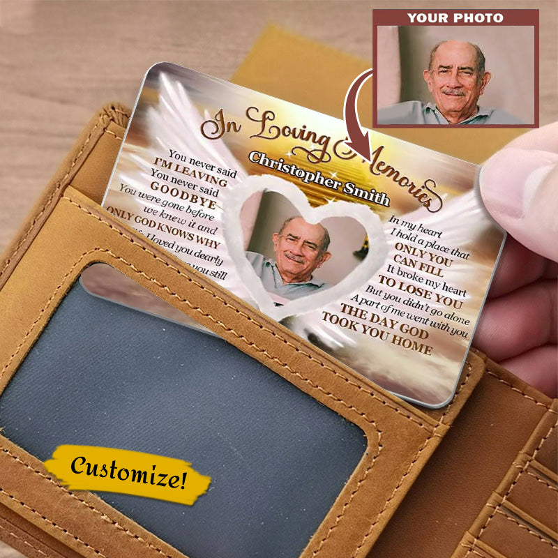 In Loving Memory Personalized Custom Wallet Card