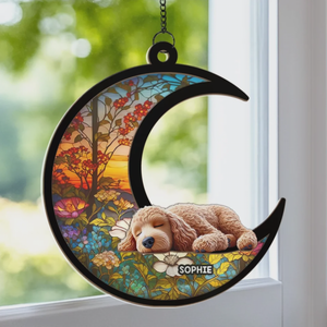 My Moon, My Memory, My Love - Memorial Personalized Window Hanging Suncatcher Ornament