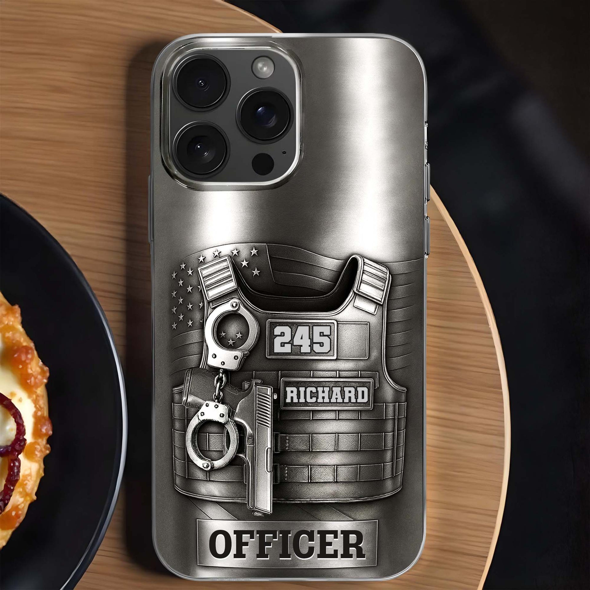 To My Beloved Officer Always In My Heart, Personalized Police Officers Phone Case