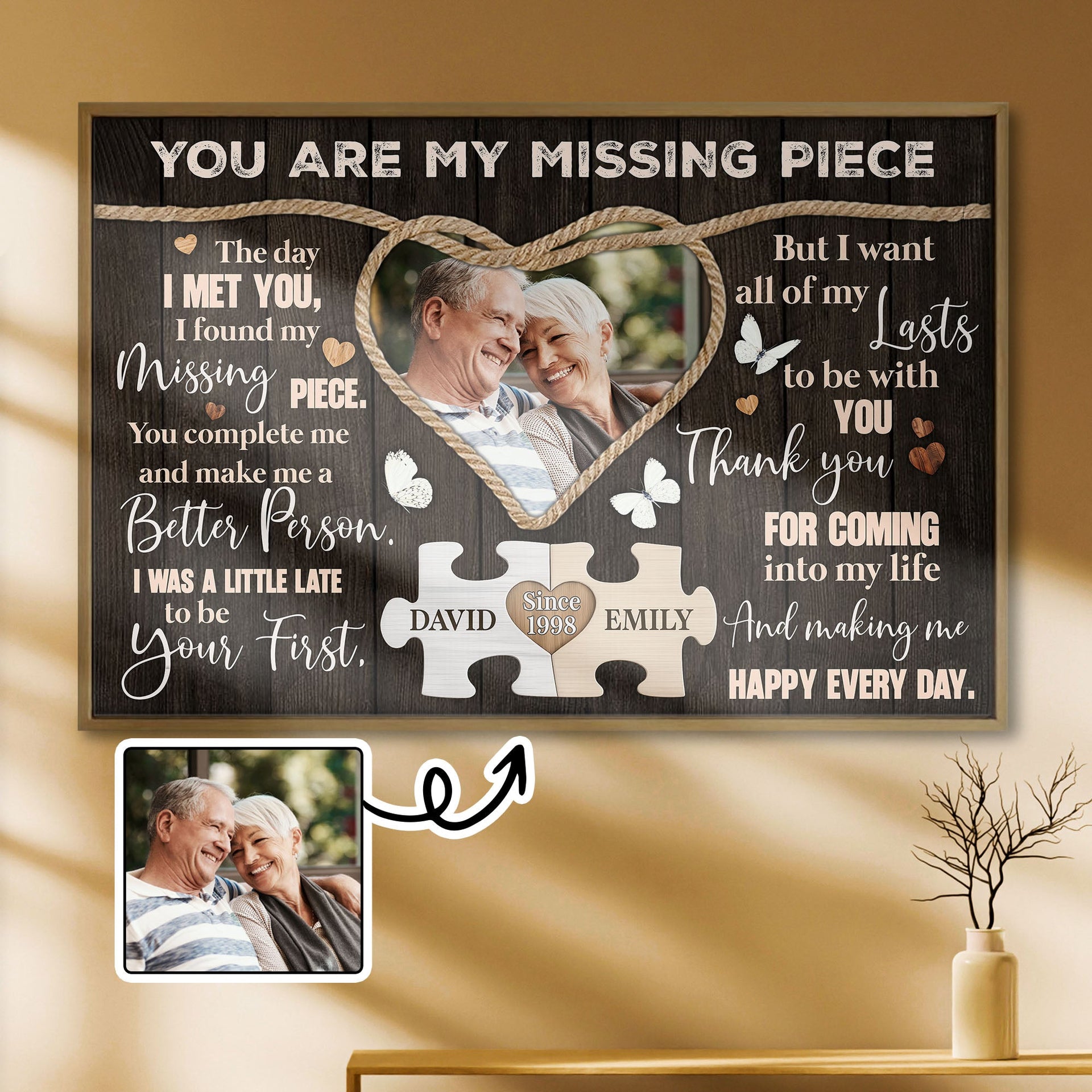 You Are My Missing Piece - Personalized Horizontal Poster