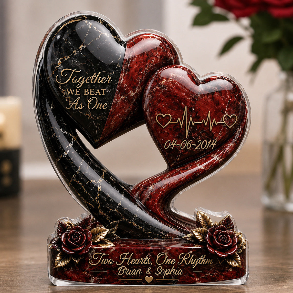 Together We Beast As One - Personalized Couple Acrylic Plaque