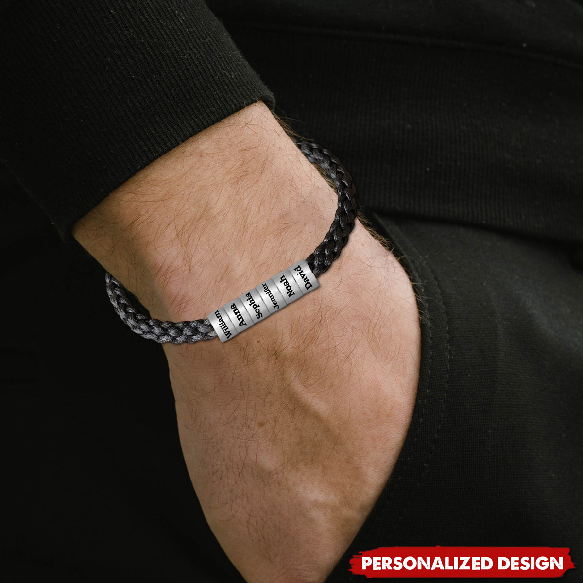 Personalized Name Woven Bracelet For Father's Day Gift