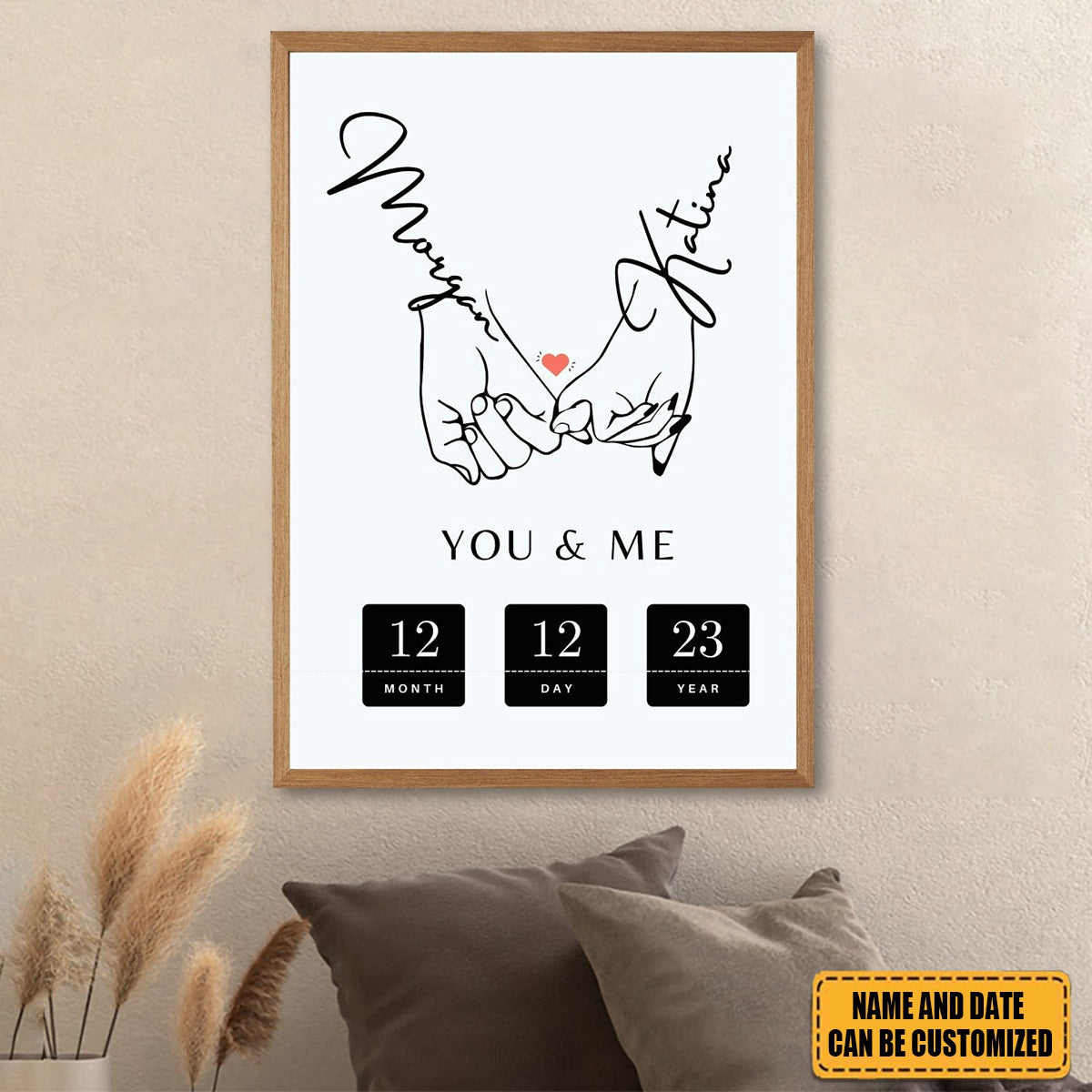 You And Me - Gift For Couples - Personalized Poster