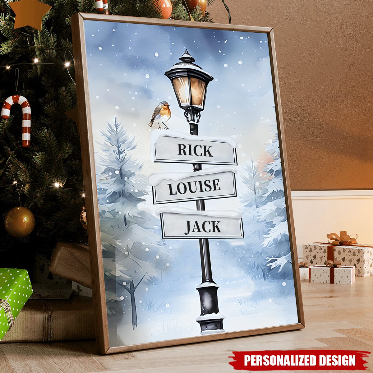 Personalized Family Christmas Name Custom Poster - A Gift For Your Family