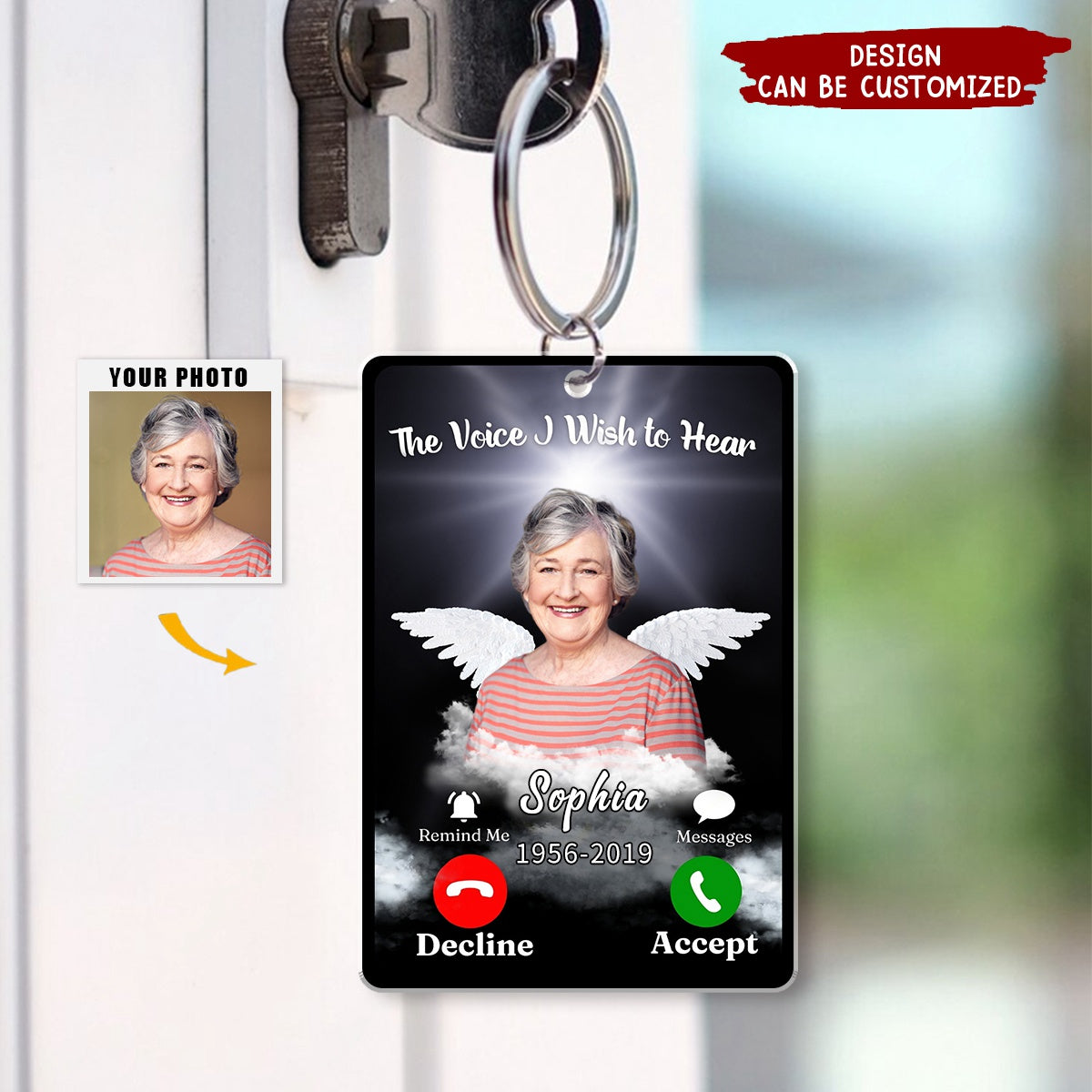 Phone Call from Heaven Personalized Acrylic Keychain