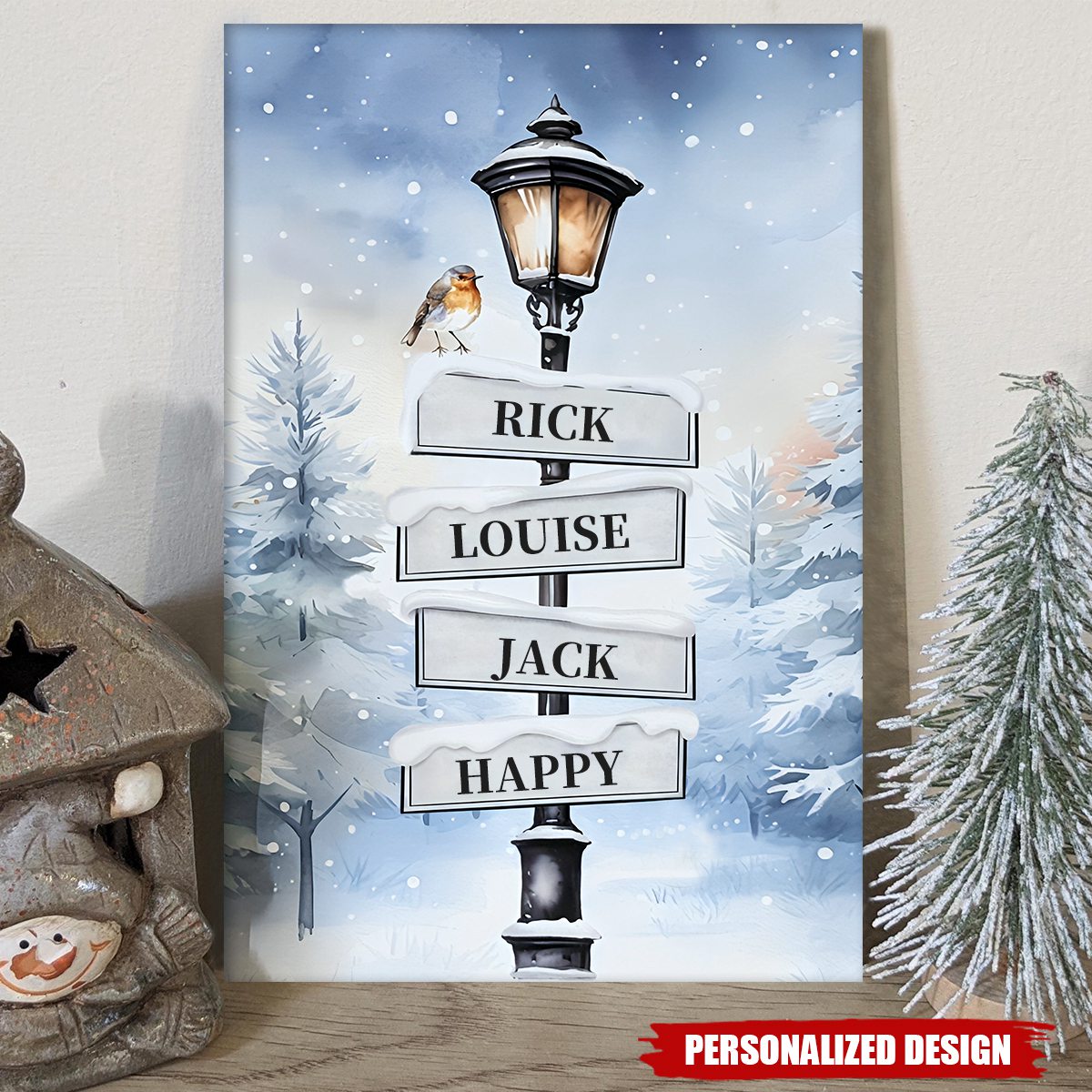 Personalized Family Christmas Name Custom Poster - A Gift For Your Family