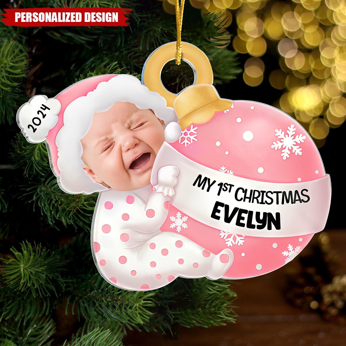 Personalized Custom Ornament- For Baby Kids, Newborn Baby