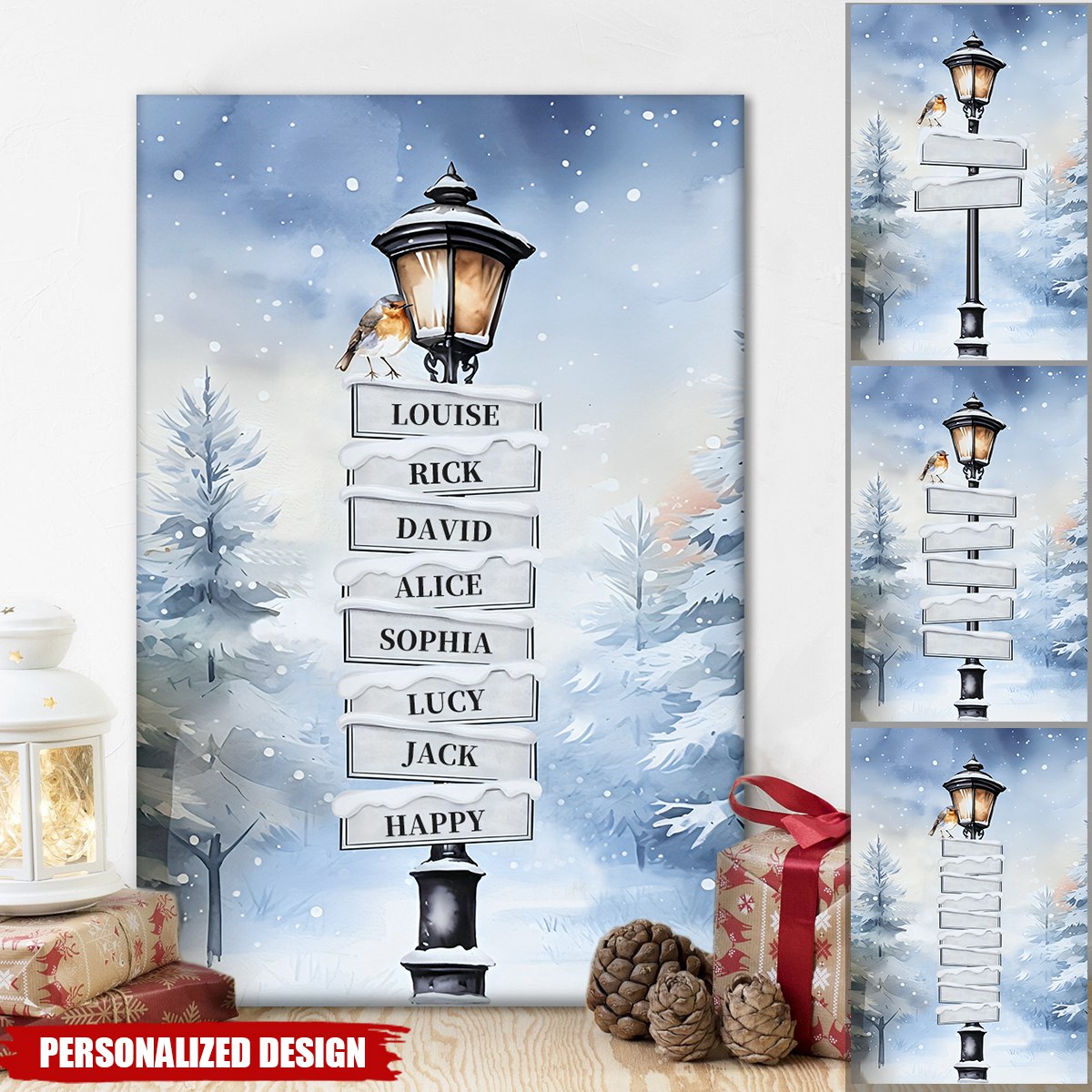 Personalized Family Christmas Name Custom Poster - A Gift For Your Family