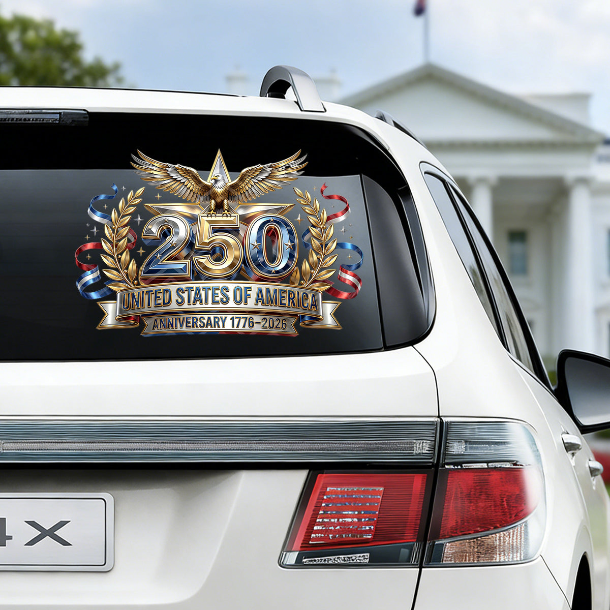 USA 250th Anniversary Eagle Decal Sticker, 1776-2026 Patriotic Emblem