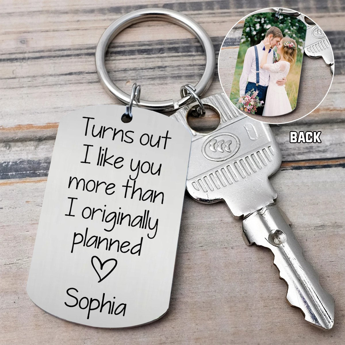 Turns Out I Like You More Than Originally Planned Personalized Keychain