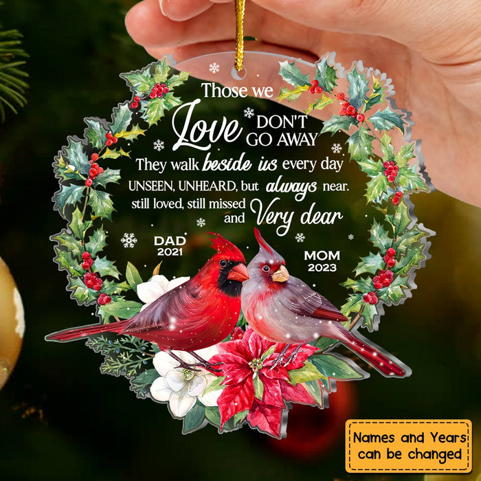 Personalized Christmas Memorial Cardinal Ornament