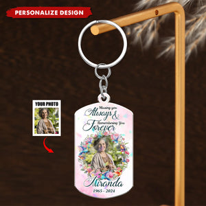 Personalized Memorial Keychain with Photo, Remembrance Gift For Loss of Mom