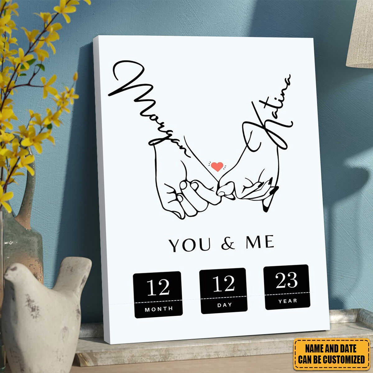 You And Me - Gift For Couples - Personalized Poster