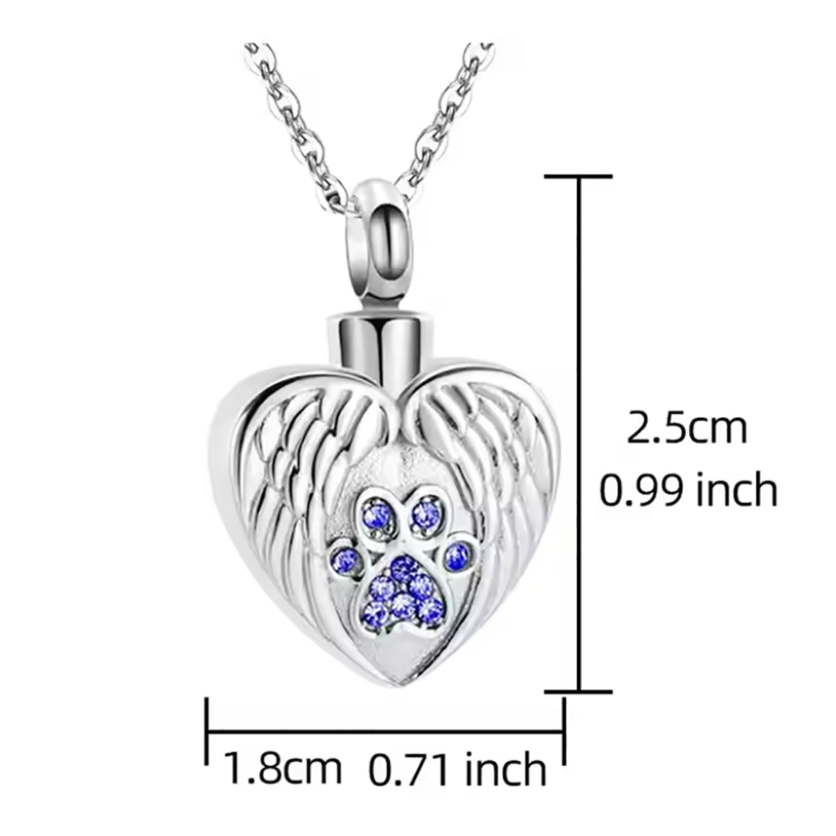 Personalized Pet Memorial Birthstone Urn Necklace