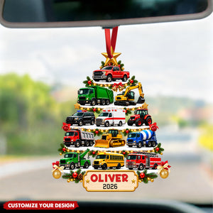 Custom Vehicle Christmas Tree Ornament, Personalized Truck Car Ornament