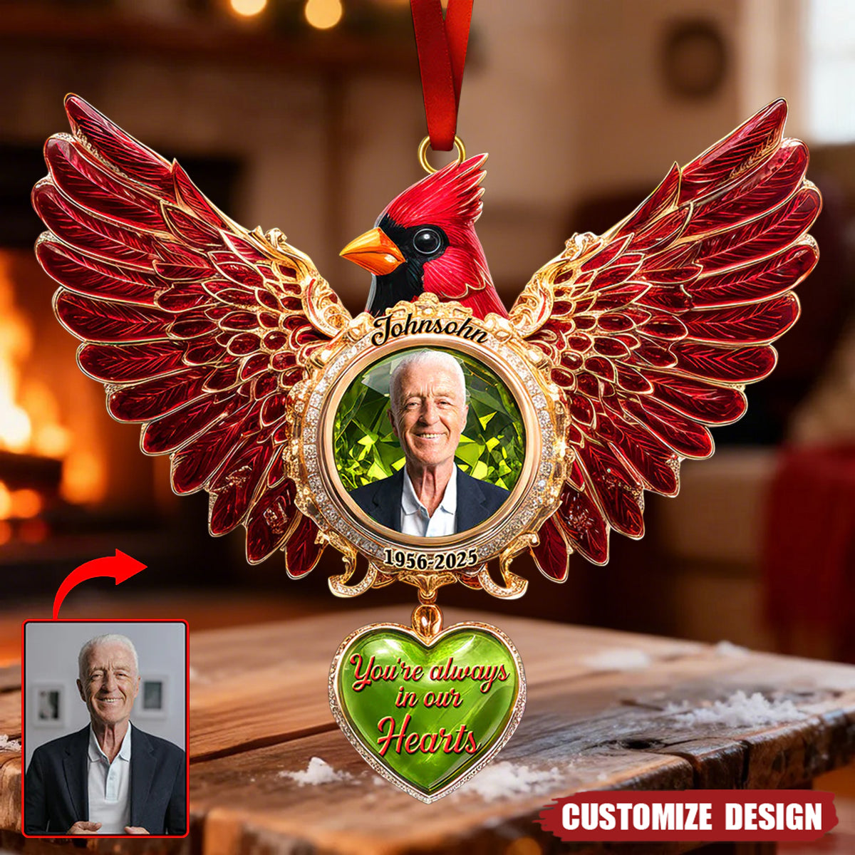 Cardinal Memorial Ornament – Custom Photo Gifts For Loved Ones In Heaven