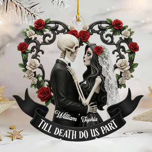 Till Death Do Us Part - Personalized Skeleton Couple Acrylic Ornament