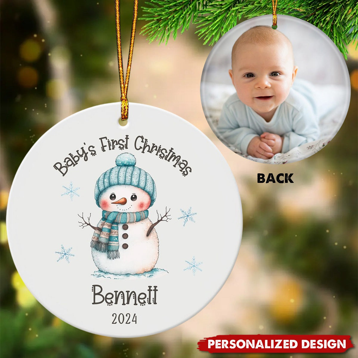 Personalized Baby's First Christmas Ornament