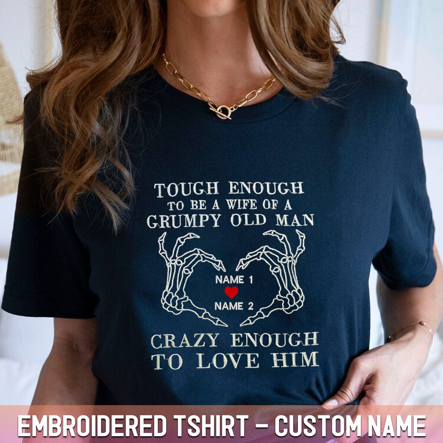 Personalized Tough Enough to be a wife of a grumpy old man Shirt