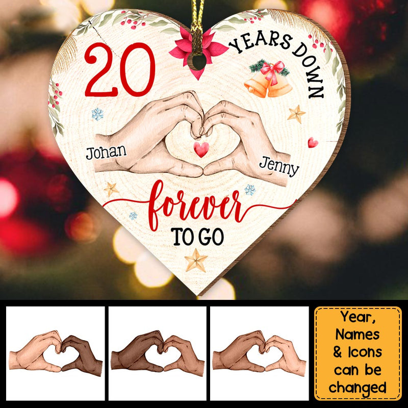 Forever To Go Couple 20th Anniversary Heart Ornament